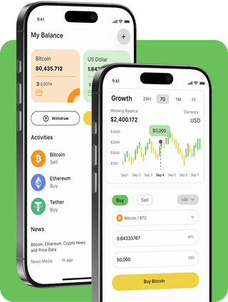 BitVolut trading platform with live market data